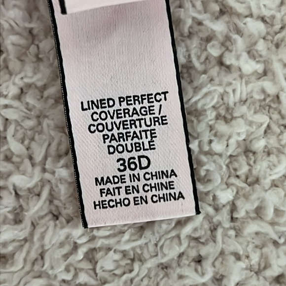 Victoria's Secret Pink Lace Bra Perfect Coverage Size 36D - Picture 6 of 9